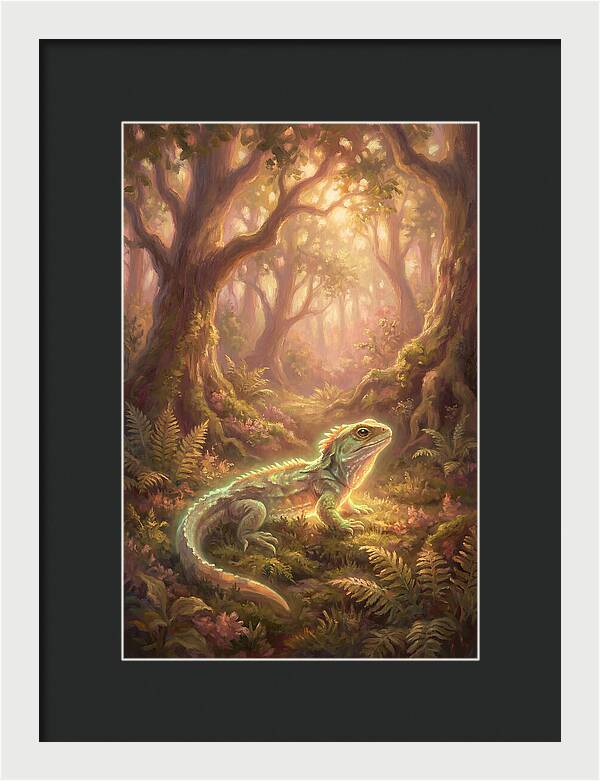 Tuatara In Enchanted Forest