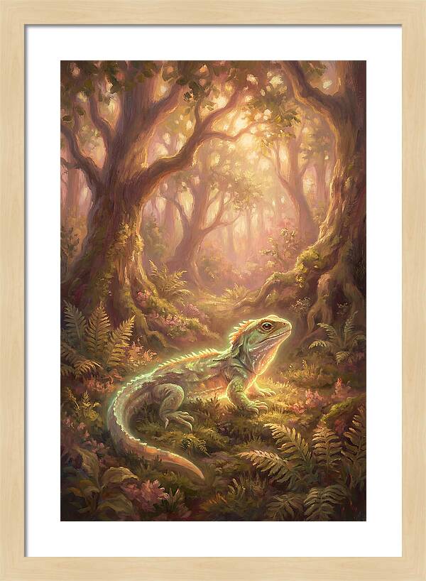 Tuatara In Enchanted Forest