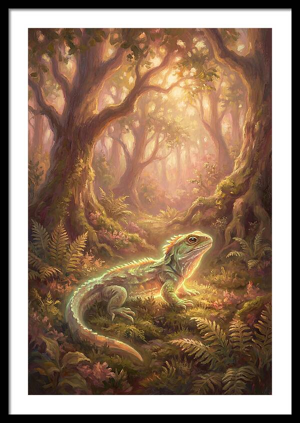 Tuatara In Enchanted Forest