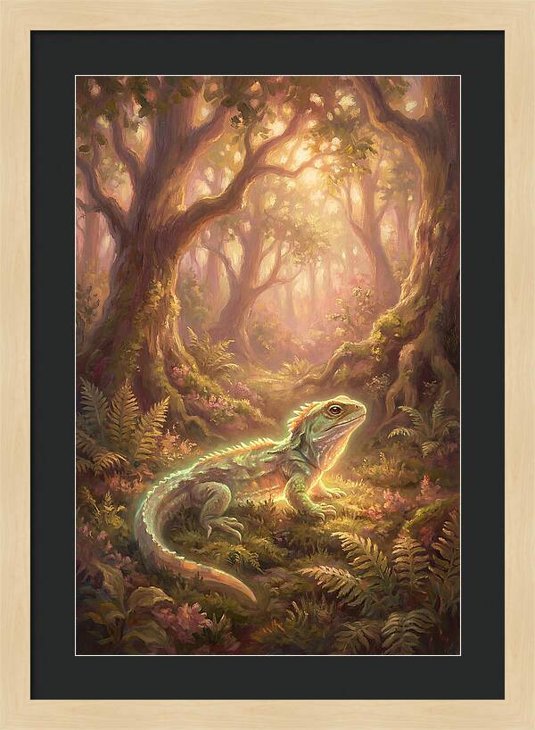 Tuatara In Enchanted Forest