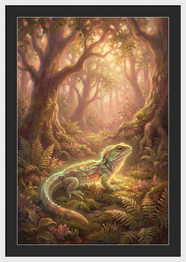 Tuatara In Enchanted Forest