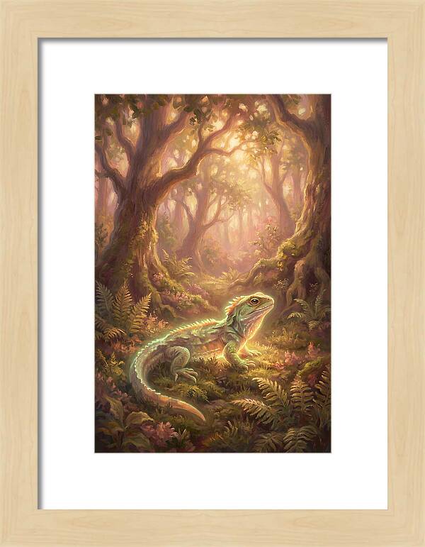 Tuatara In Enchanted Forest