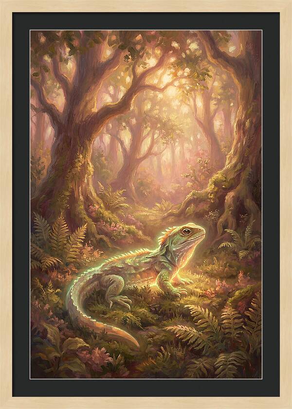 Tuatara In Enchanted Forest