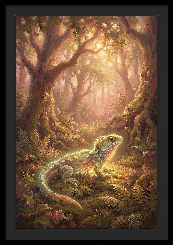 Tuatara In Enchanted Forest