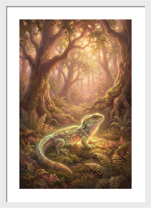 Tuatara In Enchanted Forest