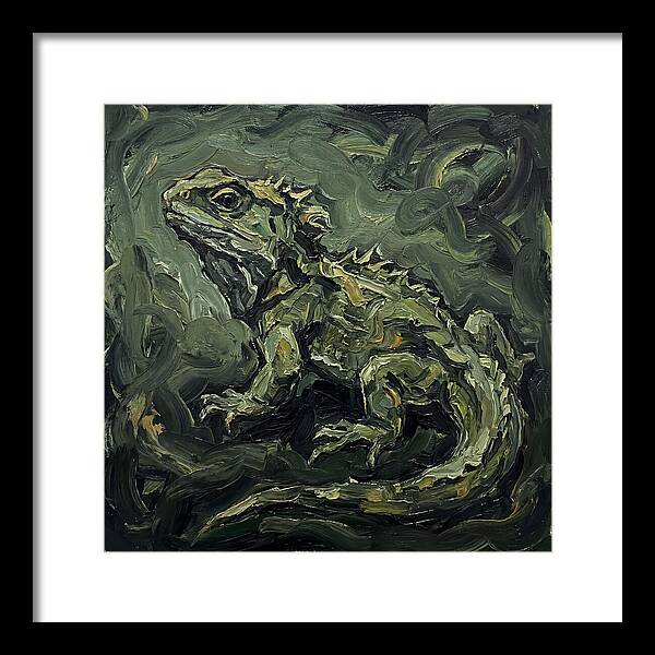 Tuatara In Expressionist Style