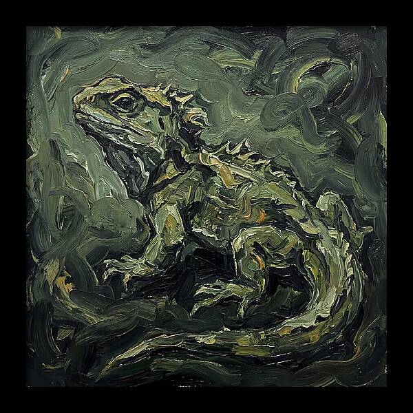 Tuatara In Expressionist Style