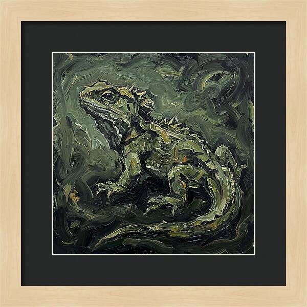 Tuatara In Expressionist Style