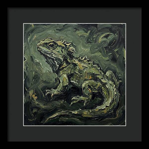 Tuatara In Expressionist Style