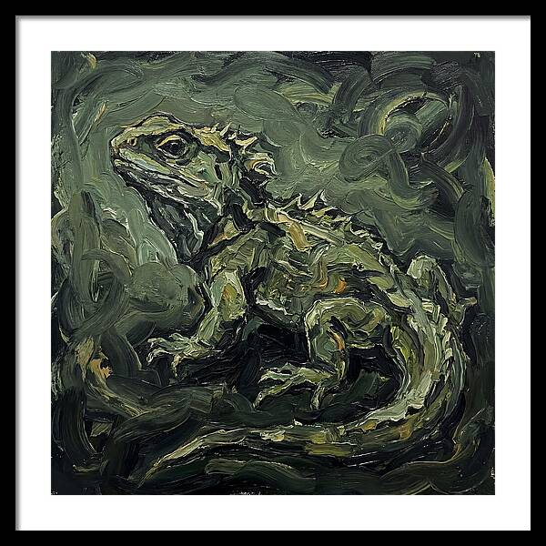 Tuatara In Expressionist Style