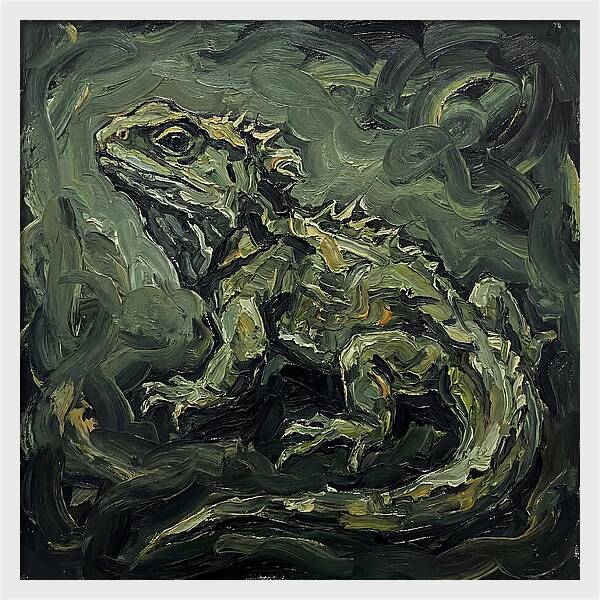 Tuatara In Expressionist Style