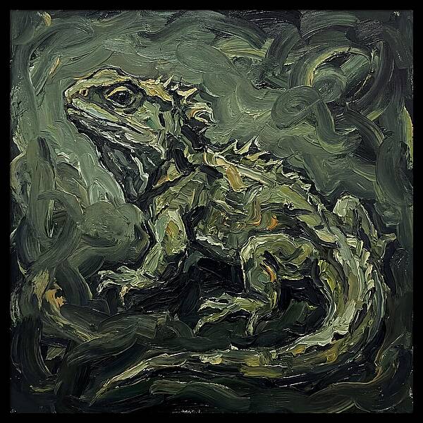 Tuatara In Expressionist Style