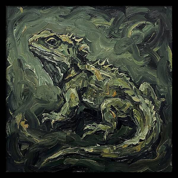 Tuatara In Expressionist Style