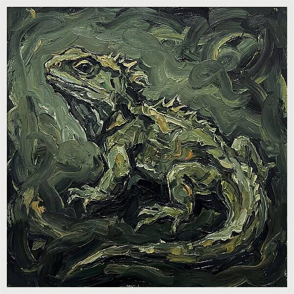 Tuatara In Expressionist Style