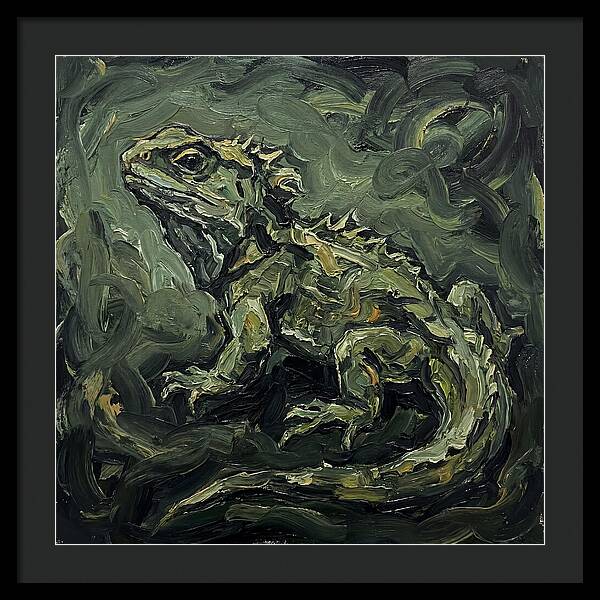 Tuatara In Expressionist Style