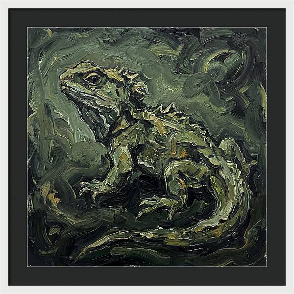 Tuatara In Expressionist Style