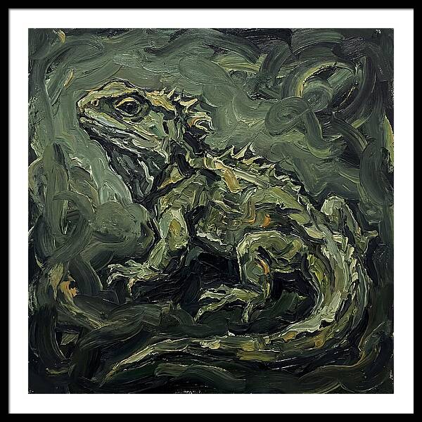 Tuatara In Expressionist Style