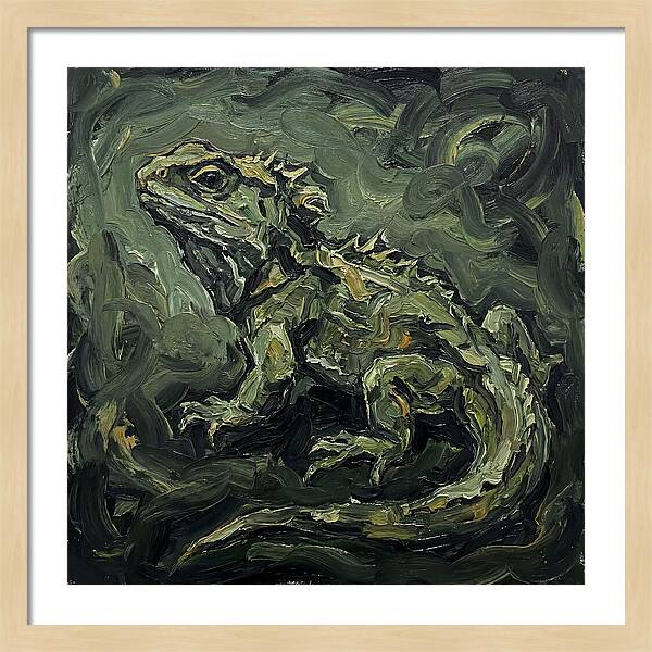Tuatara In Expressionist Style
