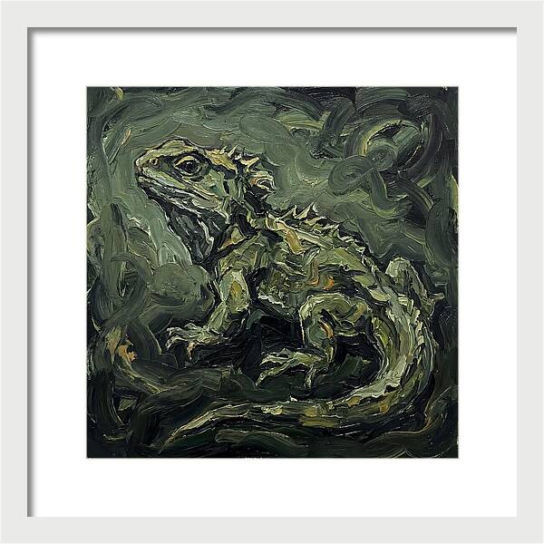 Tuatara In Expressionist Style