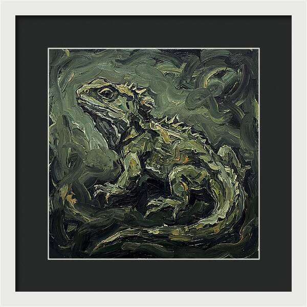 Tuatara In Expressionist Style