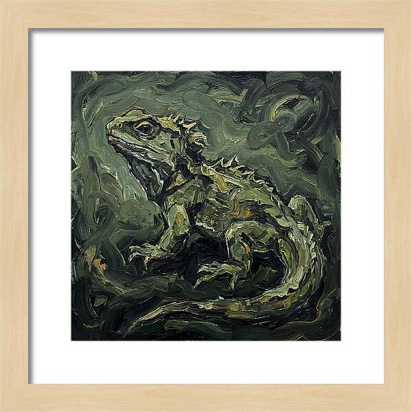 Tuatara In Expressionist Style