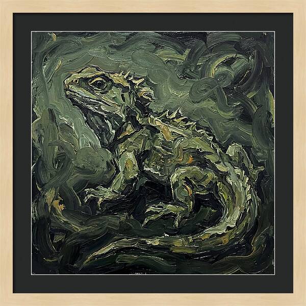 Tuatara In Expressionist Style