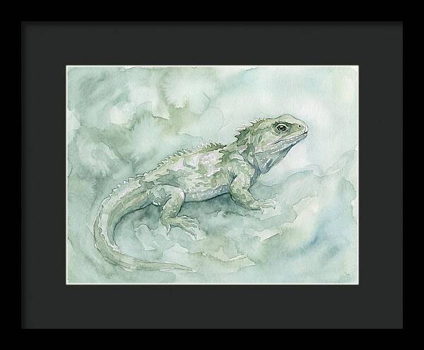 Tuatara In Serene Waterscape