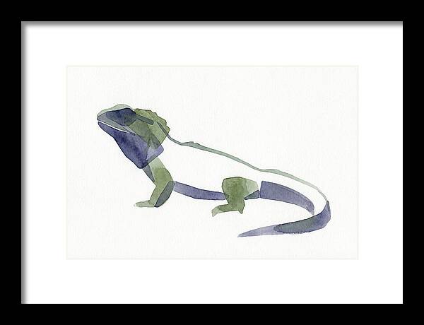 Tuatara In Watercolor Style
