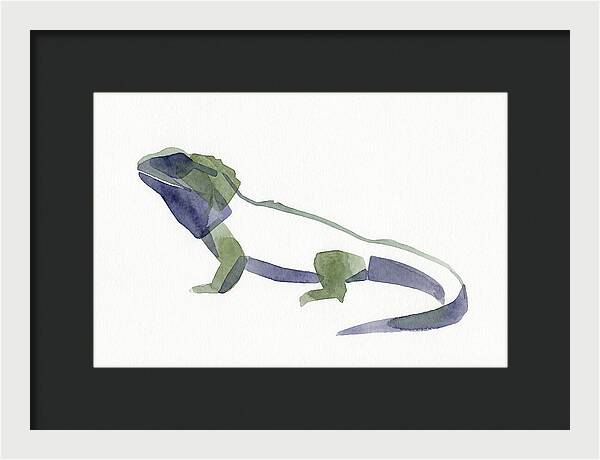Tuatara In Watercolor Style