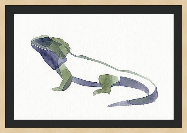 Tuatara In Watercolor Style