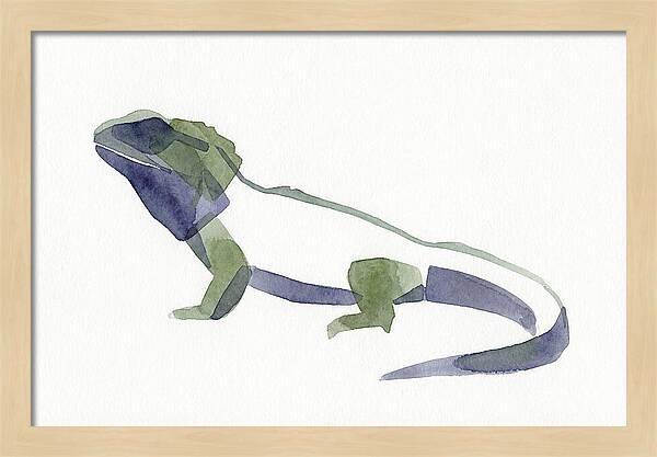 Tuatara In Watercolor Style
