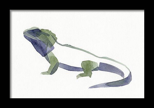 Tuatara In Watercolor Style