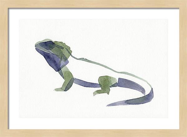 Tuatara In Watercolor Style