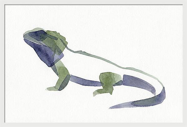 Tuatara In Watercolor Style