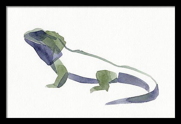 Tuatara In Watercolor Style