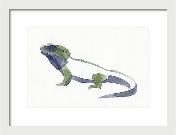 Tuatara In Watercolor Style