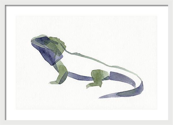 Tuatara In Watercolor Style