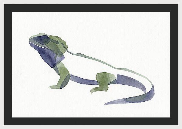 Tuatara In Watercolor Style