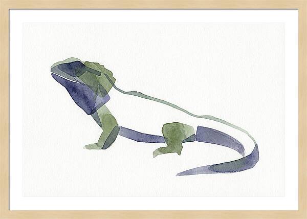 Tuatara In Watercolor Style