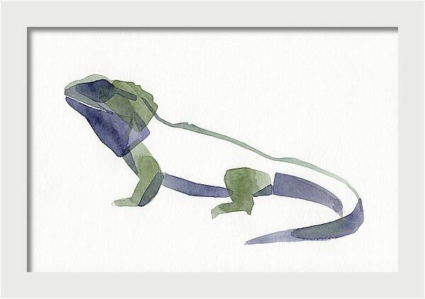 Tuatara In Watercolor Style