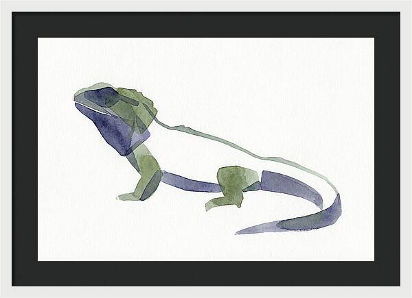Tuatara In Watercolor Style