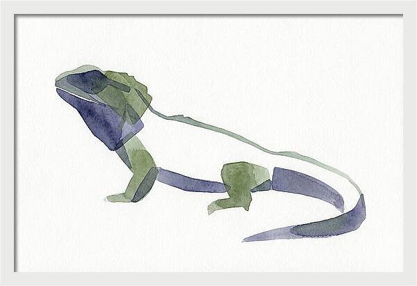 Tuatara In Watercolor Style