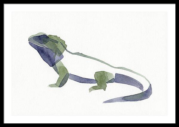 Tuatara In Watercolor Style
