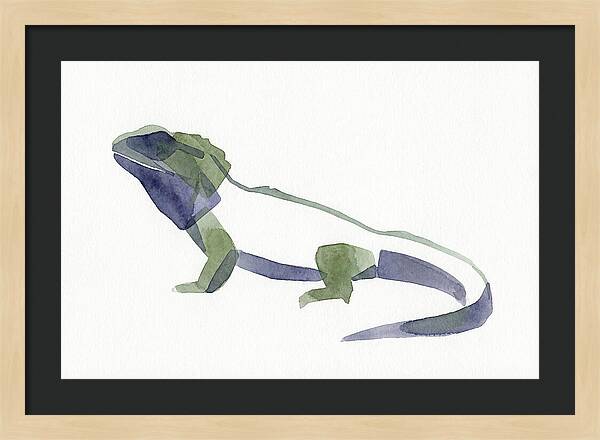 Tuatara In Watercolor Style