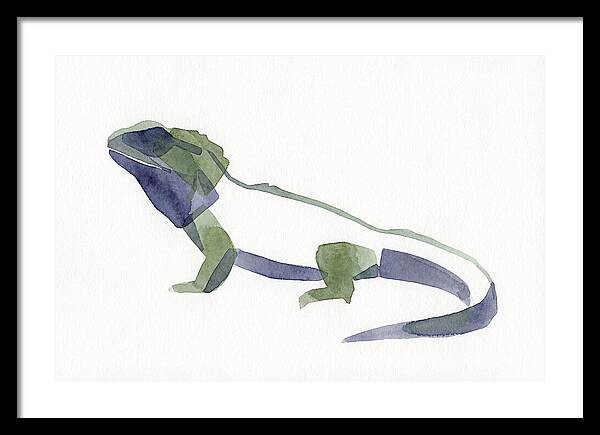 Tuatara In Watercolor Style