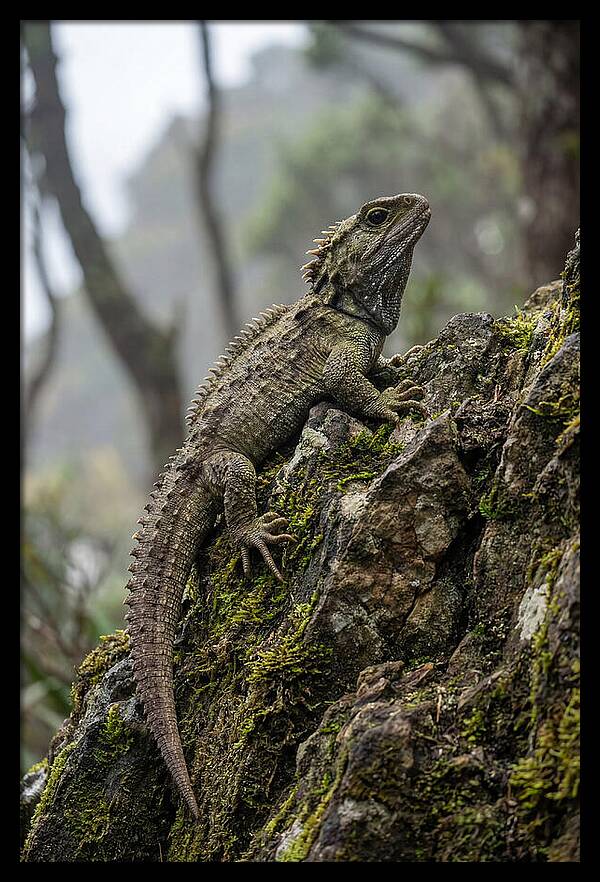 Tuatara On Rocky Outcrop