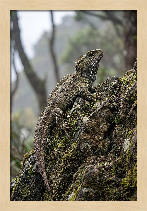 Tuatara On Rocky Outcrop