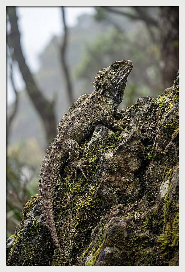 Tuatara On Rocky Outcrop