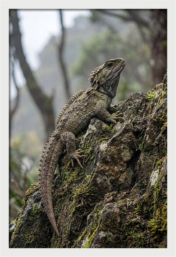 Tuatara On Rocky Outcrop