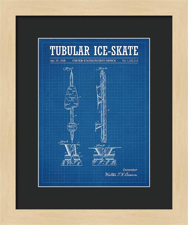Tubular Ice Skate Blueprint Patent Us1352113a